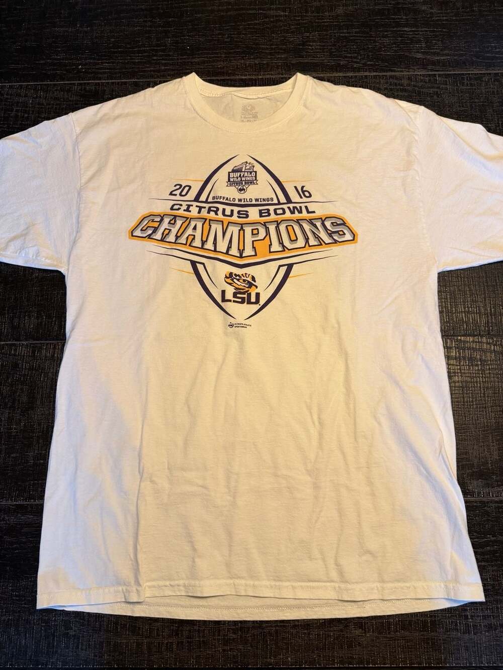 Fruit of the Loom LSU Tigers 2016 Buffalo Wild Wings Citrus Bowl Champions T-Shi